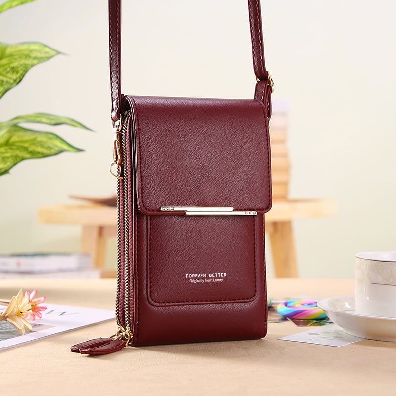 🏆Promoción último día: ¡50% DE DESCUENTO! 🔥 👜 Cartera cruzada sencilla y elegante para teléfono con pantalla táctil para mujer