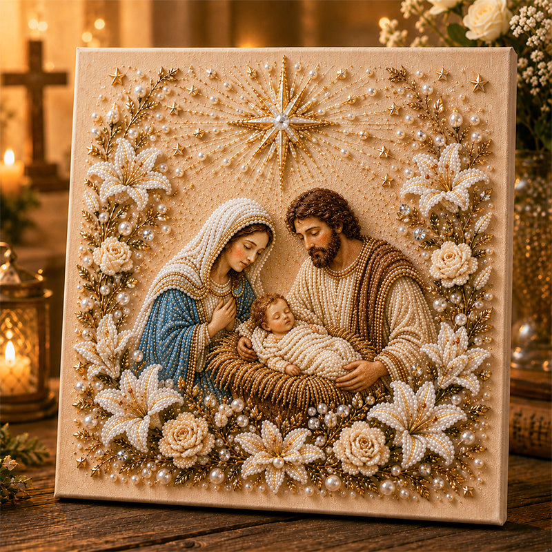 DIY Jesus Pearl Art Religious Home Decor Kit