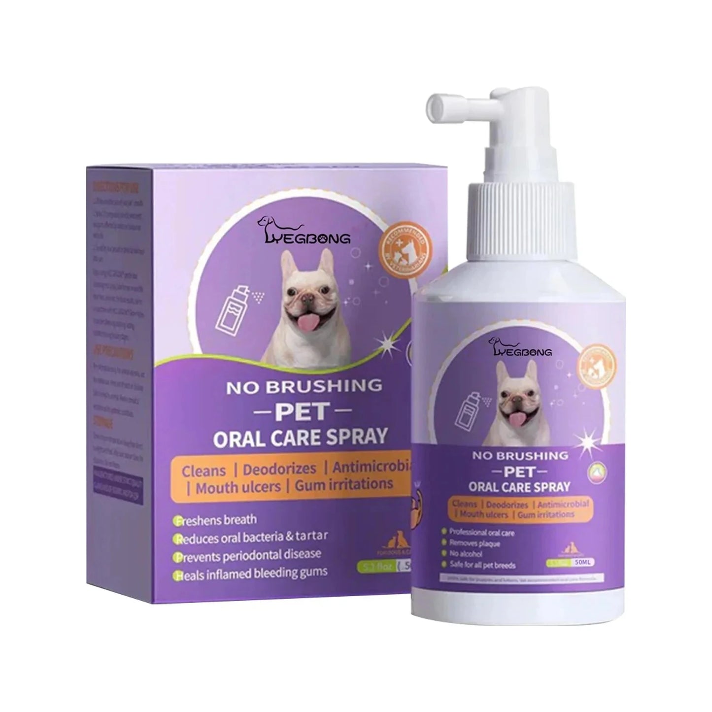 Pet Oral Cleanse Spray Dogs Mouth Fresh Teeth Clean Deodorant Prevent