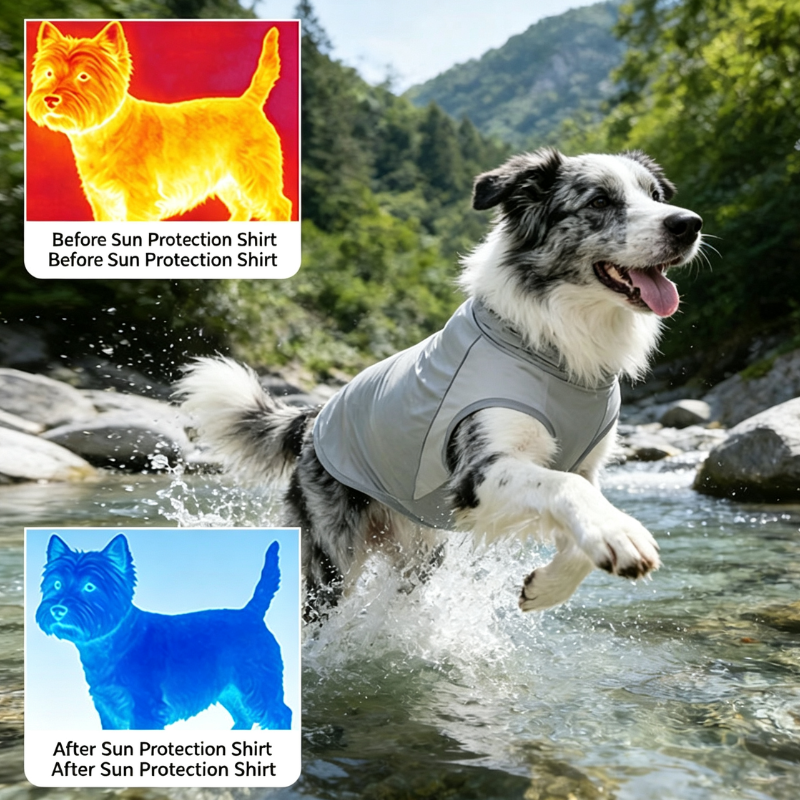 Breathable Polyester Sleeveless Sun Protection Vest For Dogs