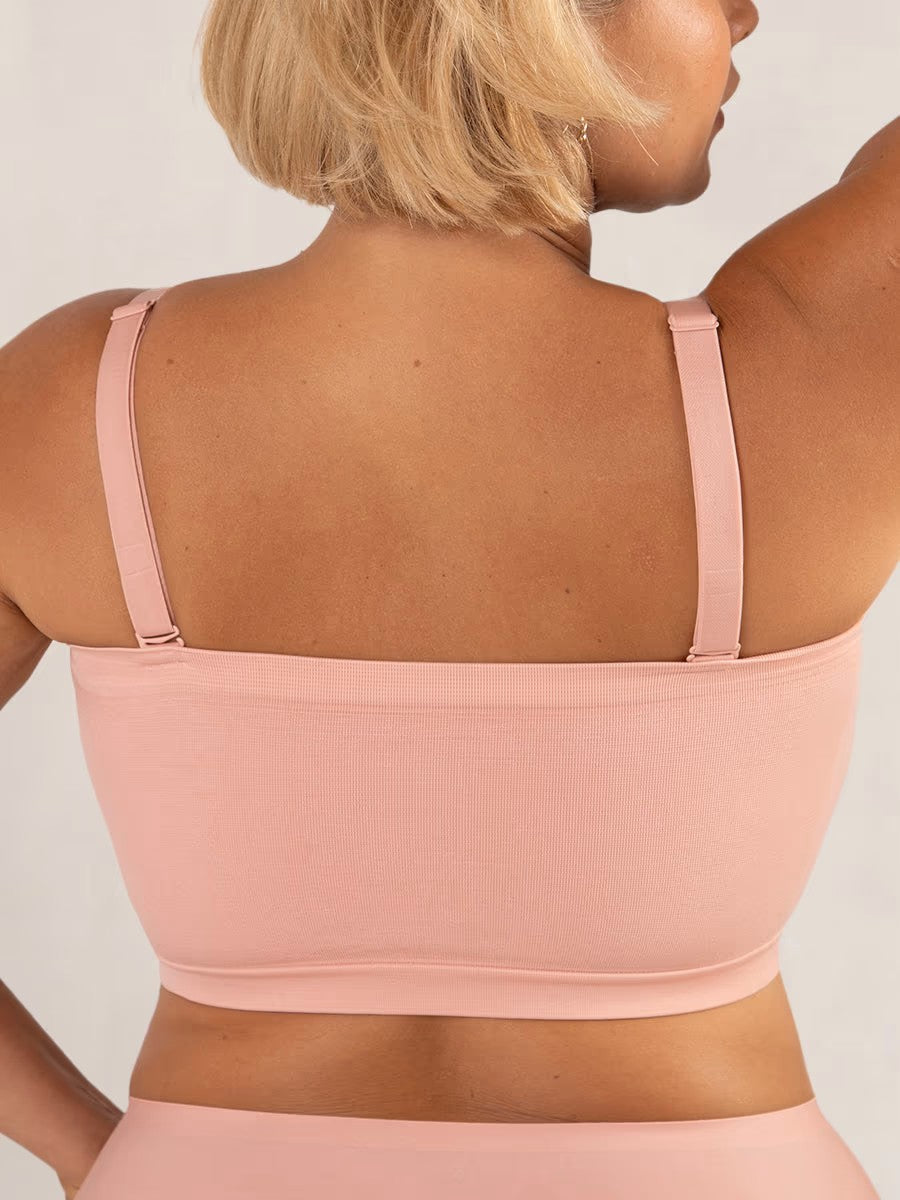 ⛱️Last Day Special Price!!🤩🔥Convertible Strapless Bandeau Bra with Wireless Comfort, Anti-Slip Grip & Removable Straps