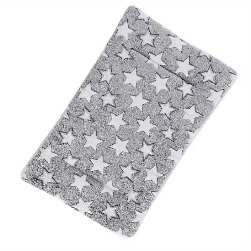 Soft Thick Fleece Bear Pattern Washable Pet Sleeping Mat Warm Bed Blanket For Dogs Cats