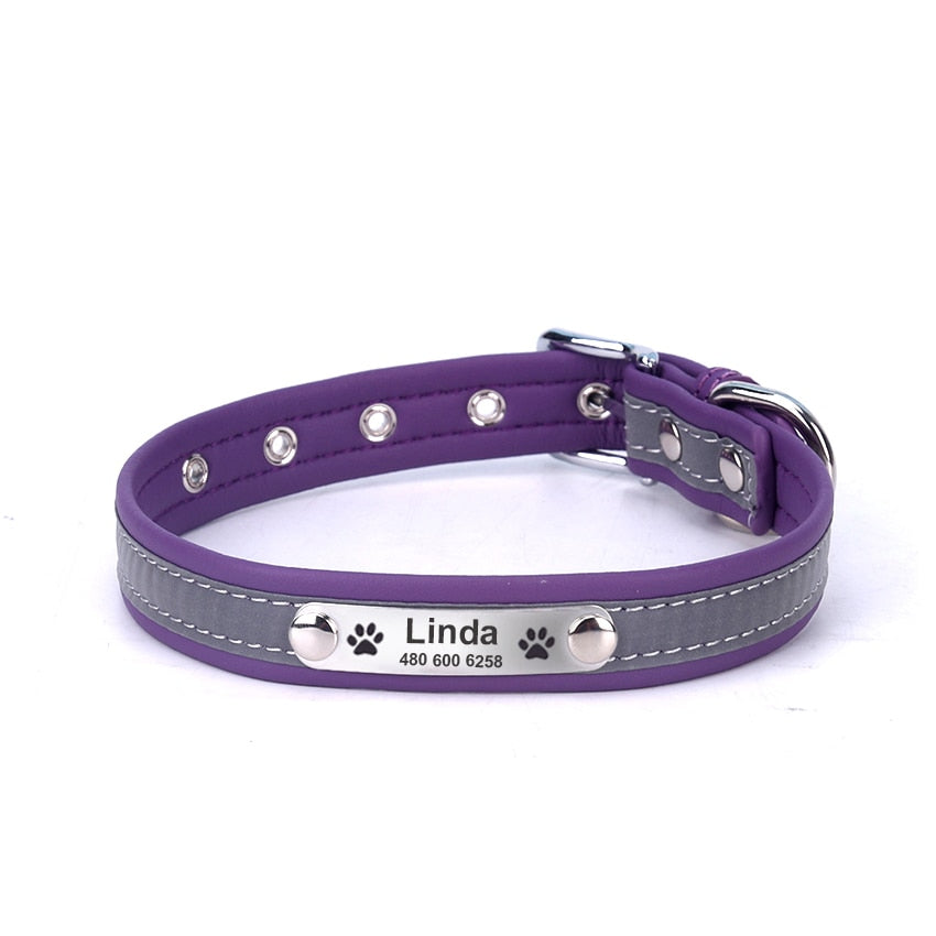 Personalized Custom Reflective Safety Collar For Dogs Daily Walking Training