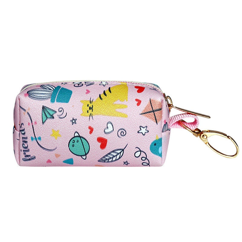 Mini Pet Poop Bag Holder With Leash Attachment Portable Outdoor Dog Walking Accessory