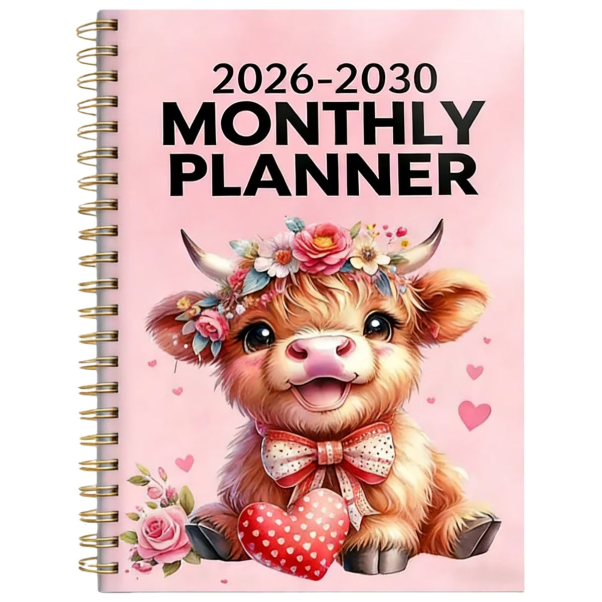 ⏰📅 BEGRENZTER LAGERBESTAND! 🐮 Highland-Rind 5-Jahres-Monatsplaner – Langfristige Organisation & Zielplanung an einem Ort ✨