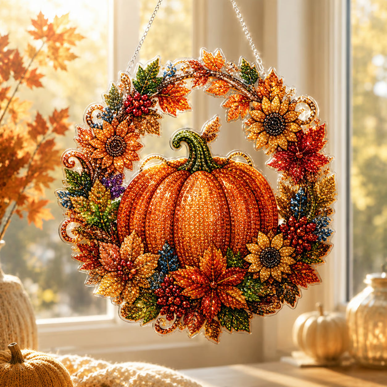 ⏰49% Off For Limited Time⏰Halloween Witch Diamond Art Suncatcher Gift Kit