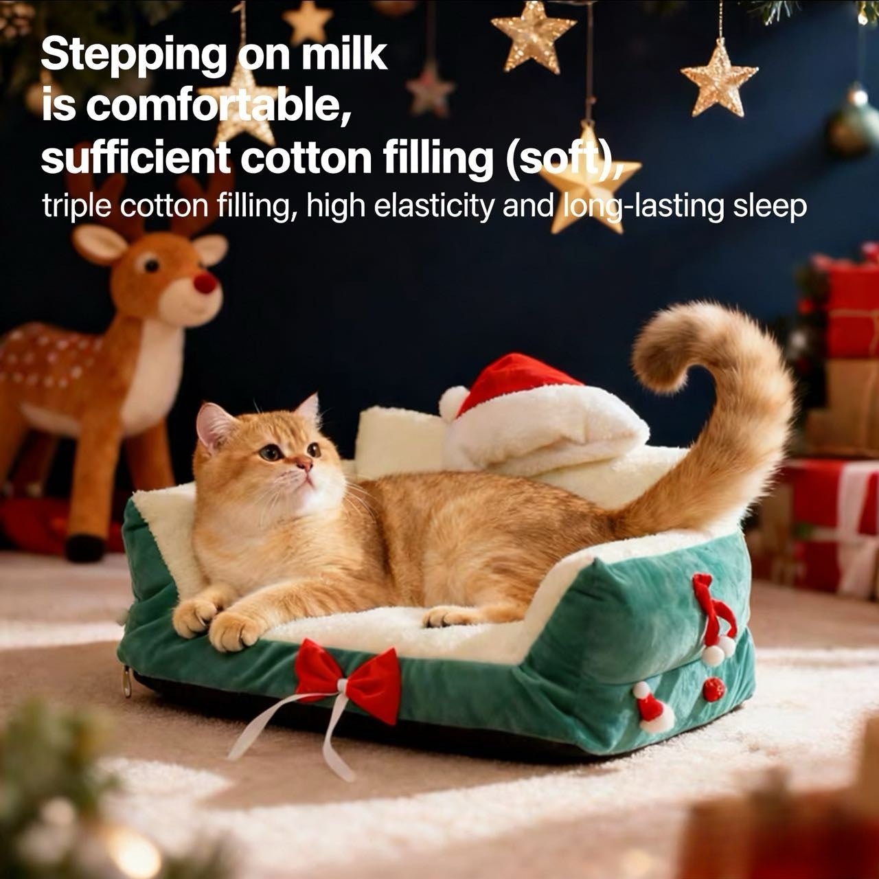 Christmas-Themed Pet Sofa Bed β A Cozy Holiday Spot for Your Pet
