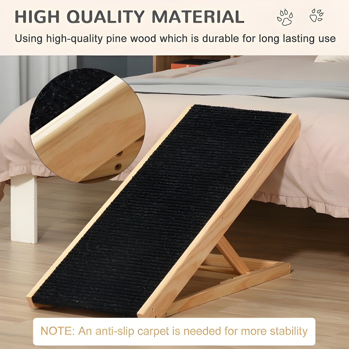 CozyLift Foldable Pet Ramp Anti-Slip Access Ramp For Dogs