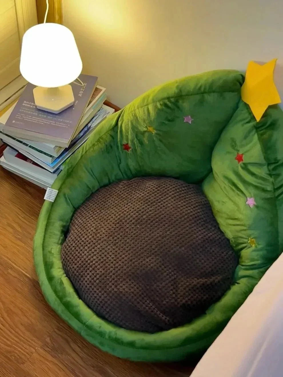 Pet Bed Plush Warm Basket Christmas