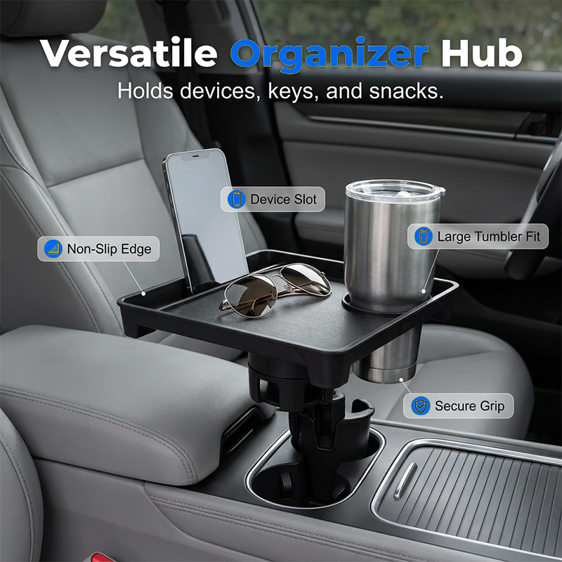 💰 Instant Discount ⏳Car Cup Holder Expander with Tray