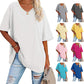 🌷2026 Hot Sale-49% OFF🌷Women's Summer Half Sleeve Casual Loose Fit Cotton Tunic T-shirt
