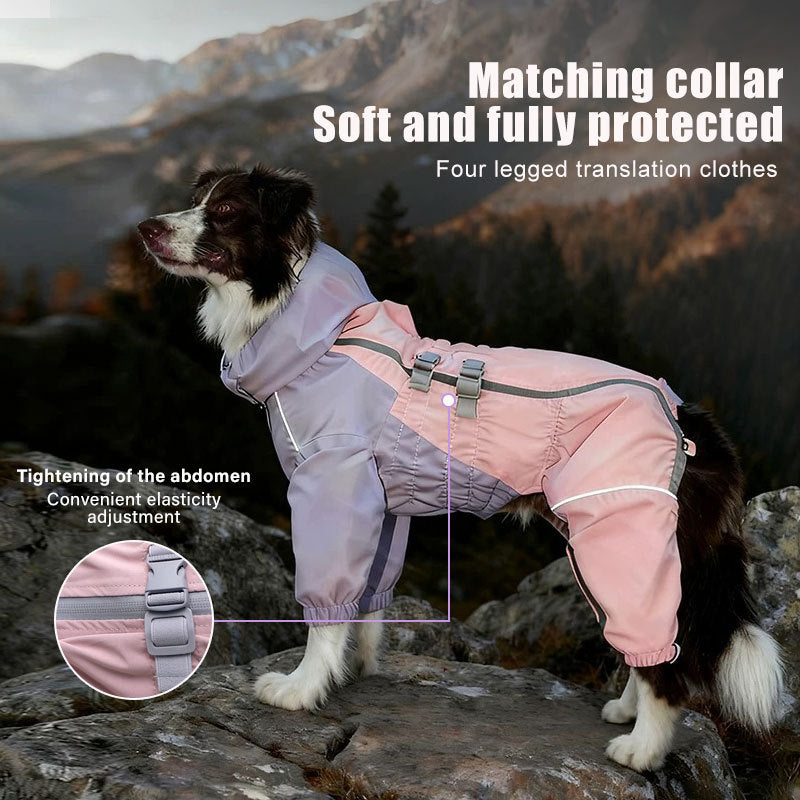Color Block Polyester Four Legged Jumpsuit For Medium Large Dogs
