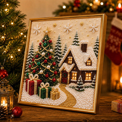 Premium 3D Pearl Christmas DIY Wall Art Kit