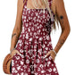 🏝️LAST DAY SALE 50% OFF💃Women's Summer Square Neck Sleeveless Loose Casual Short Smocked Romper