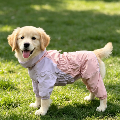 Color Block Polyester Four Legged Jumpsuit For Medium Large Dogs