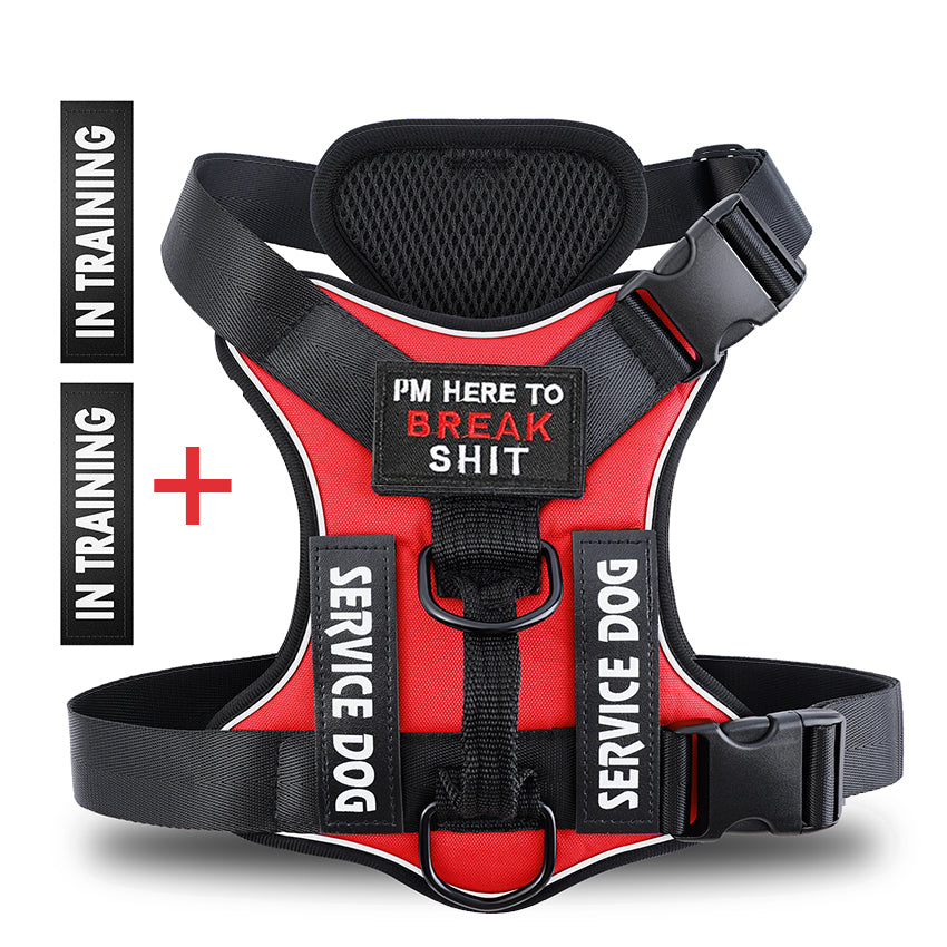 No Pull Reflective Tactical Vest Style Dog Harness For Outdoor Training Walking
