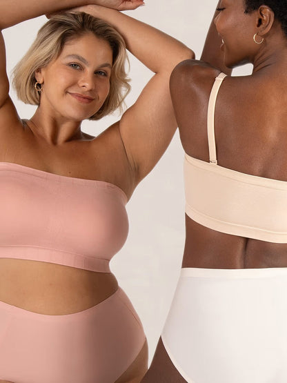 ⛱️Last Day Special Price!!🤩🔥Convertible Strapless Bandeau Bra with Wireless Comfort, Anti-Slip Grip & Removable Straps