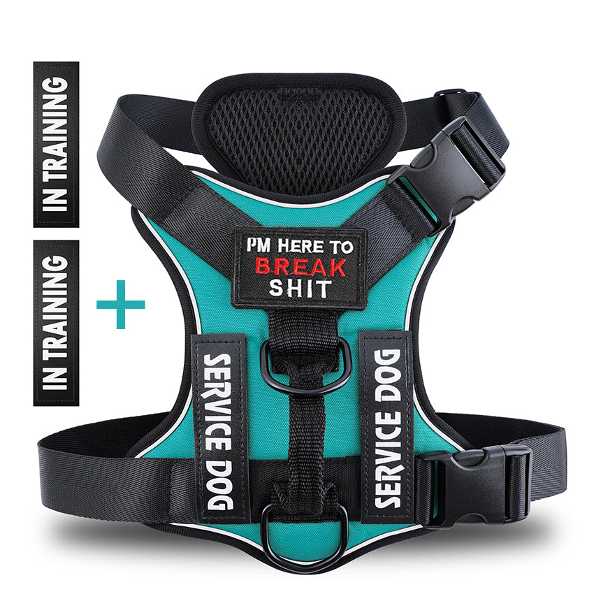No Pull Reflective Tactical Vest Style Dog Harness For Outdoor Training Walking