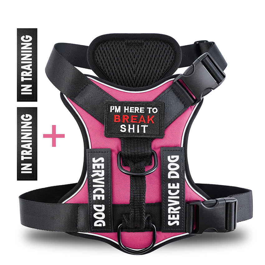 No Pull Reflective Tactical Vest Style Dog Harness For Outdoor Training Walking