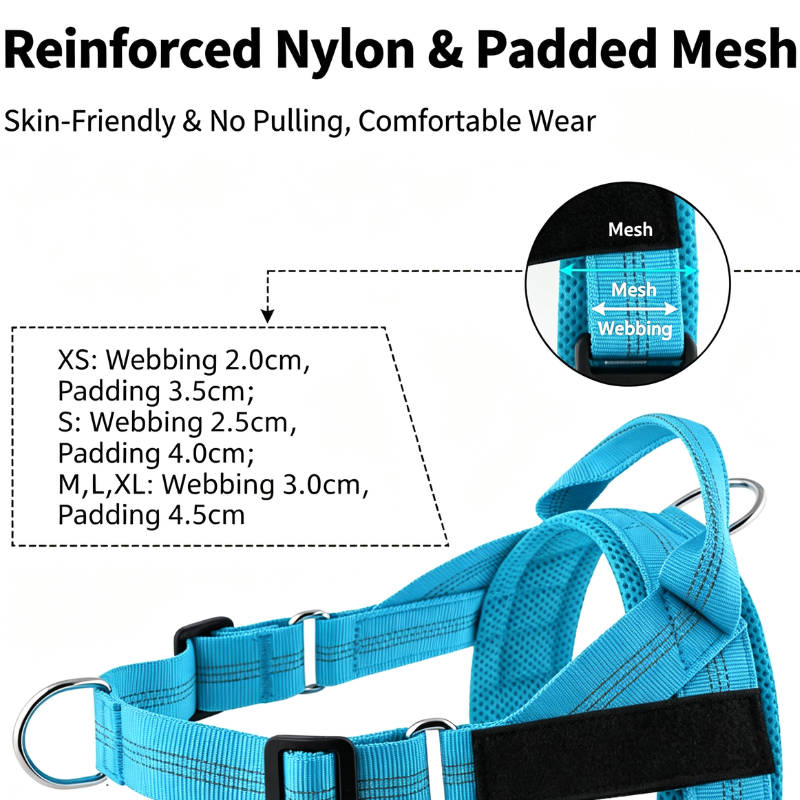 Adjustable Anti Pull Vest Harness For Medium Large Dogs