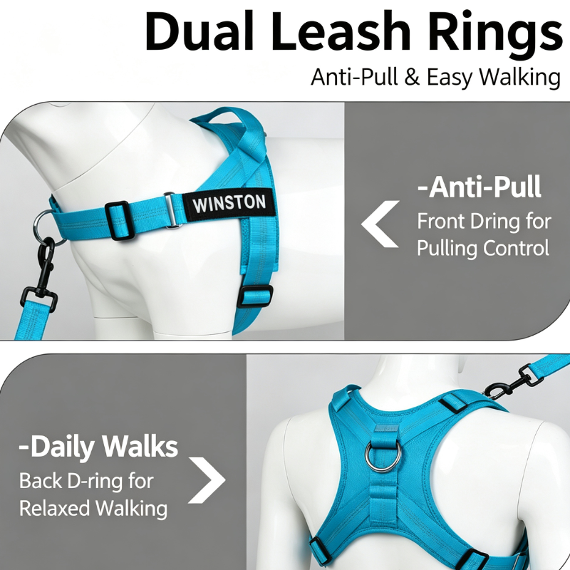 Adjustable Anti Pull Vest Harness For Medium Large Dogs