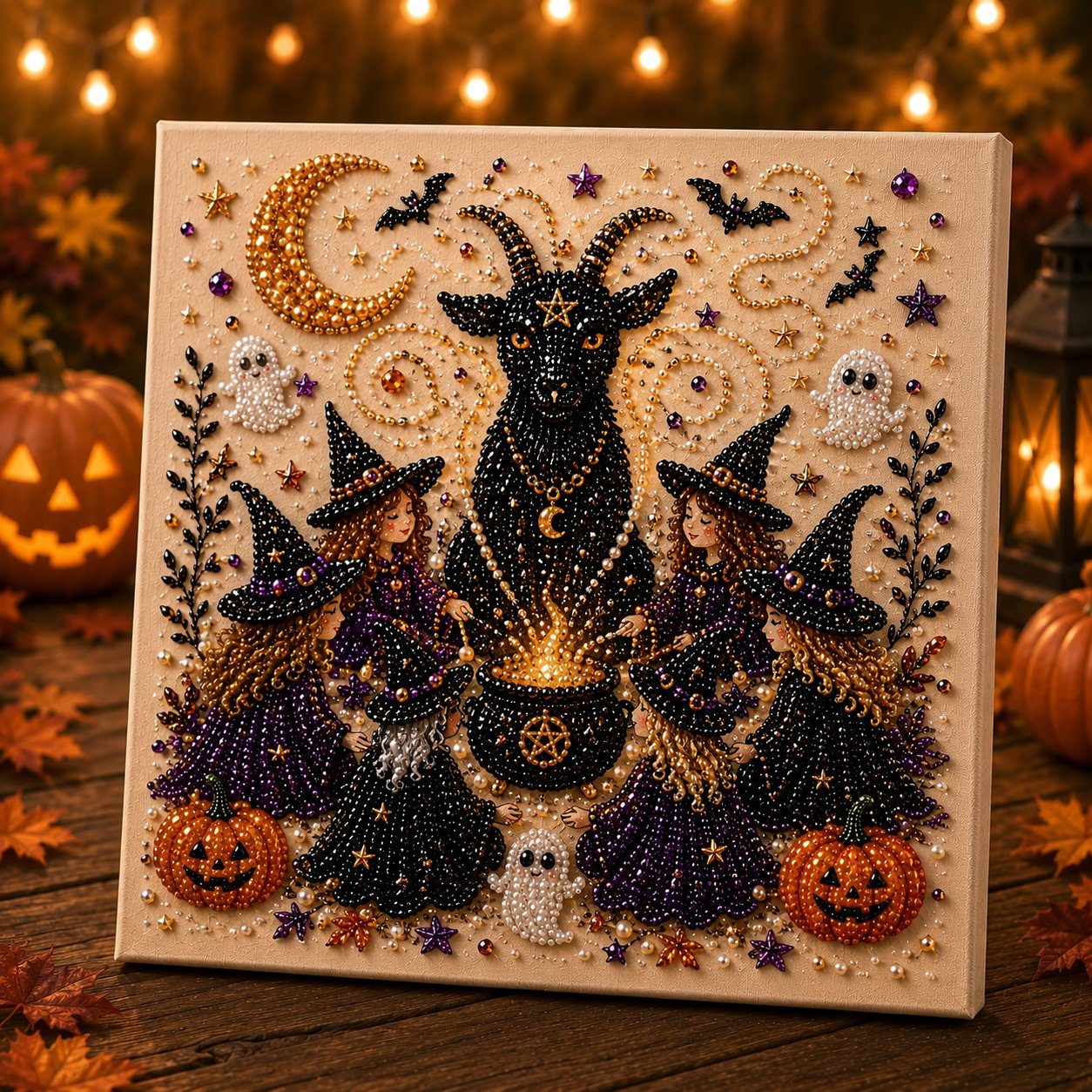 Premium 3D Pearl Halloween DIY Wall Decor Kit