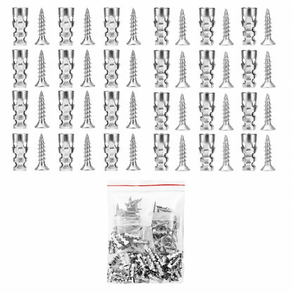 🛠️🔩 Kit de Anclajes Autoperforantes para Paneles de Yeso con Tornillos 🪨 Accesorios de Fijación de Pared de Fácil Instalación