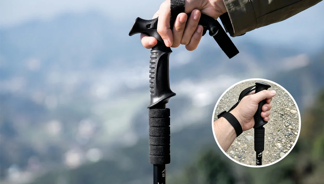 ⚡LAST DAY 40% OFF – Adjustable Hiking Pole | 6160 Aluminum Alloy, Shock-Absorbing, Ergonomic Handle, Collapsible & Portable 🏔️ Perfect for Uphill & Downhill 🥾 🥾