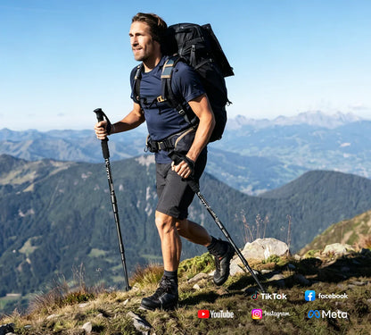 ⚡LAST DAY 40% OFF – Adjustable Hiking Pole | 6160 Aluminum Alloy, Shock-Absorbing, Ergonomic Handle, Collapsible & Portable 🏔️ Perfect for Uphill & Downhill 🥾 🥾