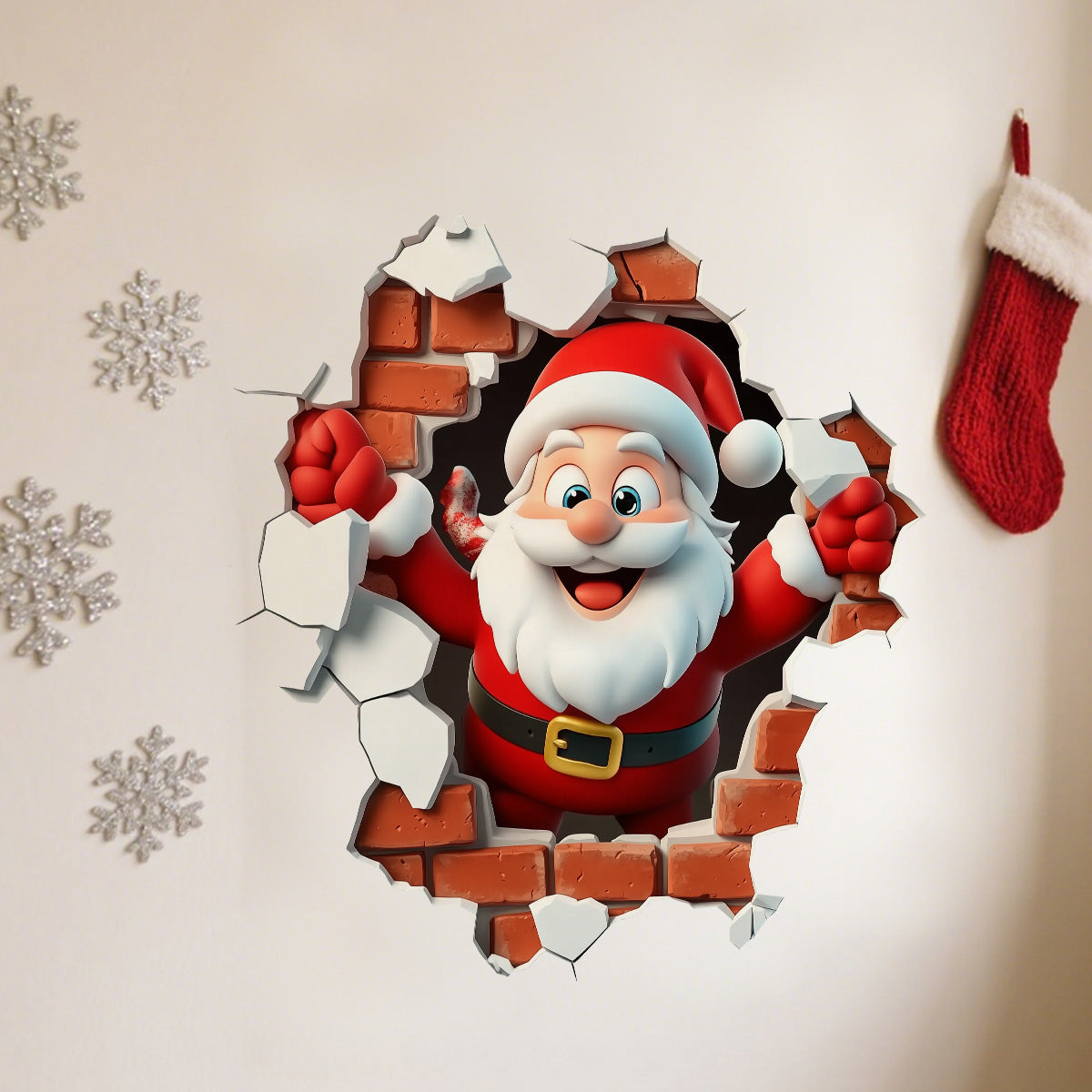 🎁Oferta de Navidad - Solo $17.99🎄🎅 Pegatinas de pared 3D de Navidad – Decoración creativa para el hogar en estas fiestas