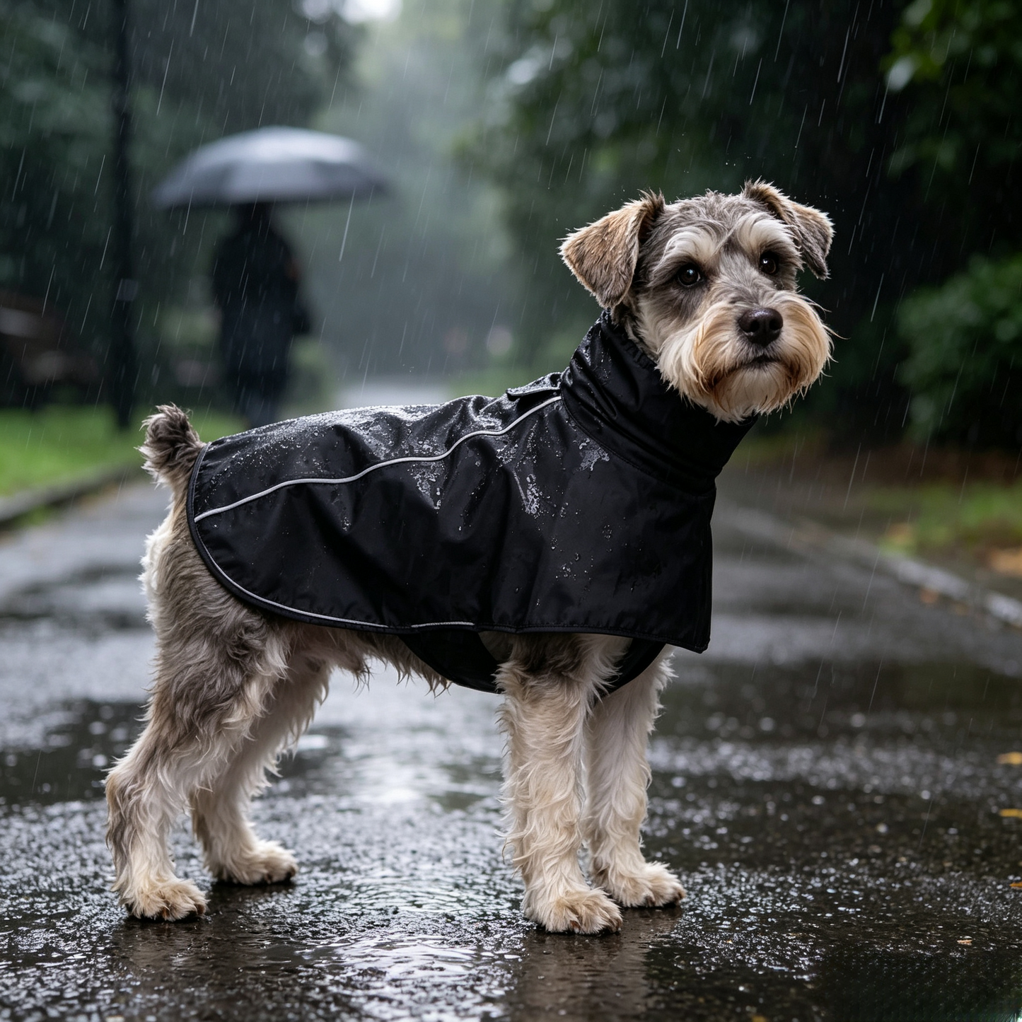 Waterproof Polyester Two Leg Raincoat For Medium Large Dogs