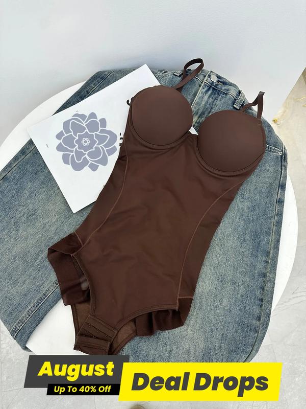 🔥LAST DAY SALE 50% OFF🔥Shapewear Bodysuit with Bra | Ruched Slimming Adjustable Waist✨