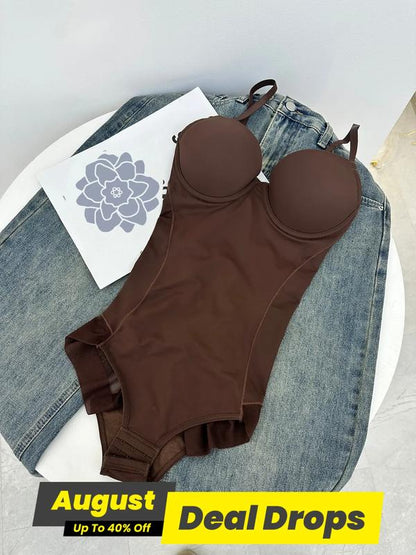 🔥LAST DAY SALE 50% OFF🔥Shapewear Bodysuit with Bra | Ruched Slimming Adjustable Waist✨