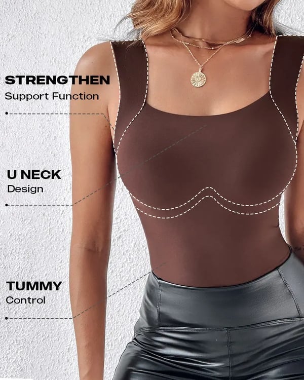 🏆Last Day Special Price💐Women's U Neck Tank Tops with Built-In Bra