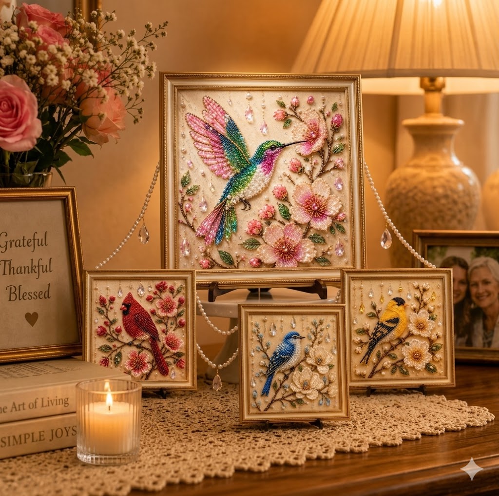 Luxury Bird Pearl Art DIY Handcraft Wall Decor