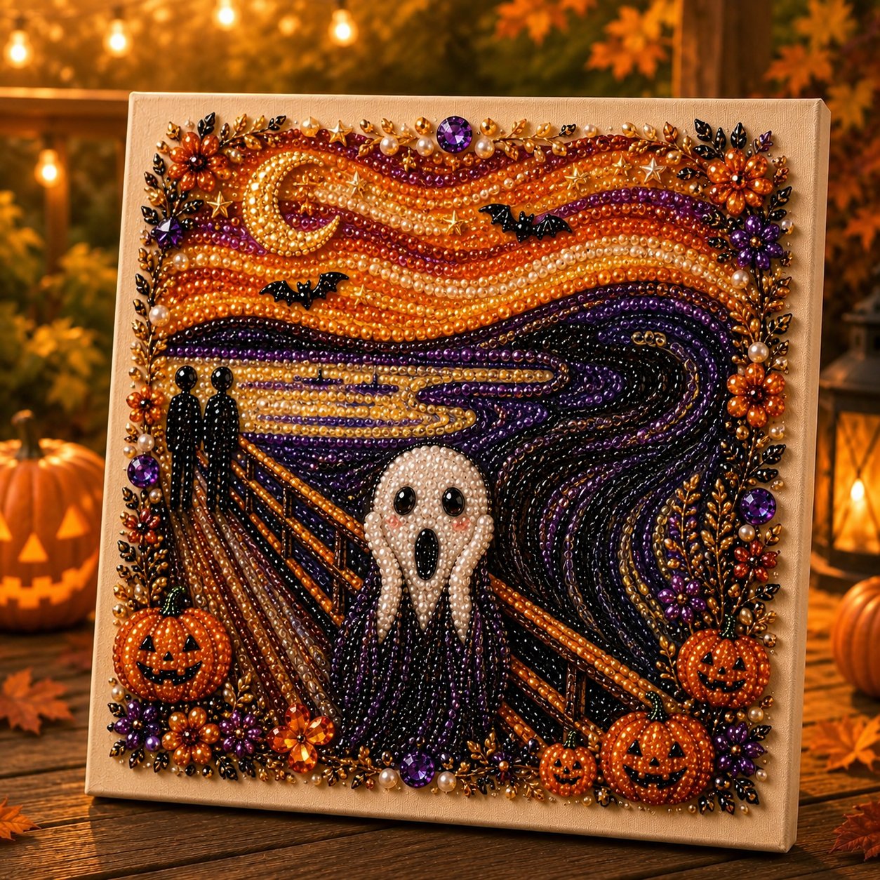 Premium 3D Pearl Halloween DIY Wall Decor Kit