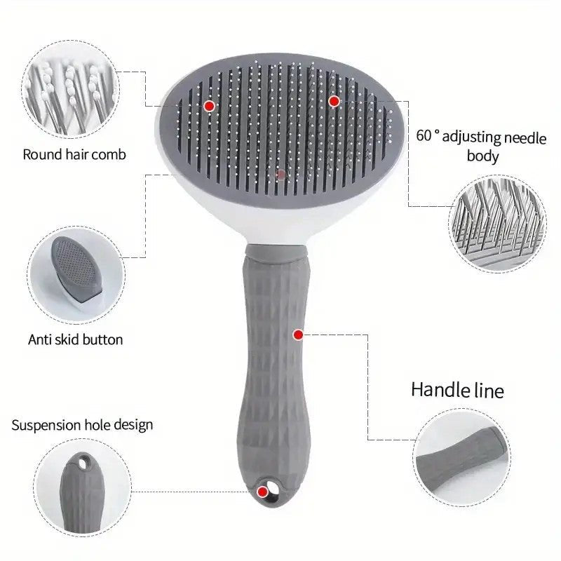 Brush for Shedding and Grooming, One-Click Remove