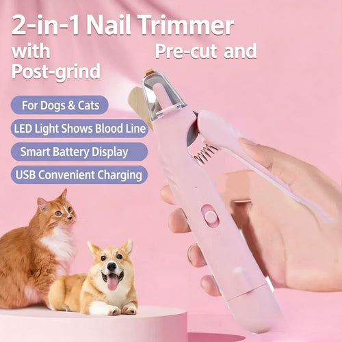 2-in-1 LED Pet Nail Trimmer