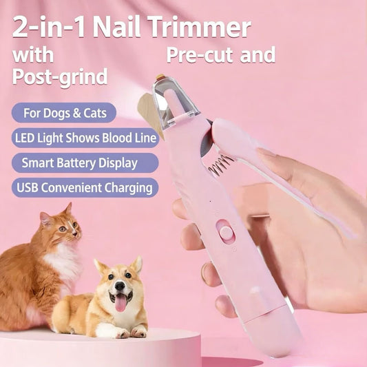 2-in-1 LED Pet Nail Trimmer