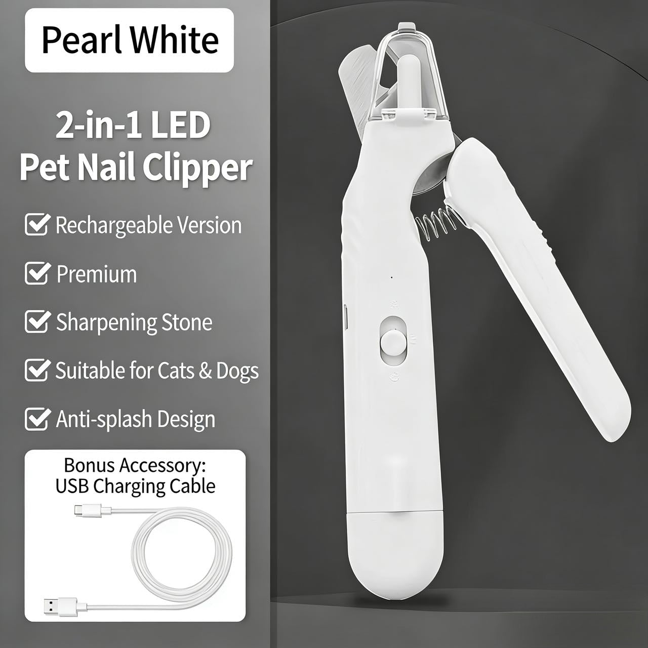 2-in-1 LED Pet Nail Trimmer