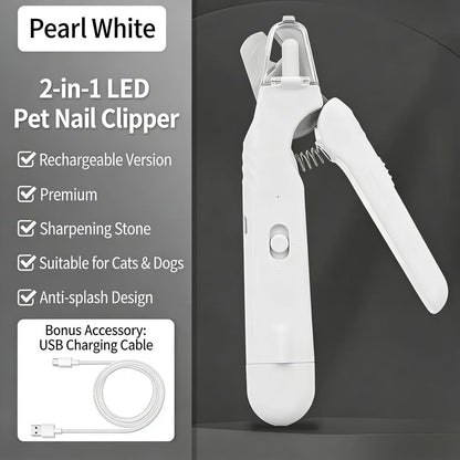 2-in-1 LED Pet Nail Trimmer