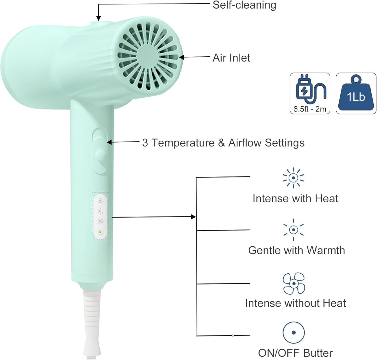 L&W BROS 2-in 1 Overheating Protection Low Noise Dryer for Small Dogs