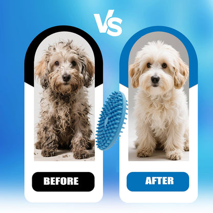 2 Pack Grooming Brush Adjustable Ring Handle for Dogs and Cats