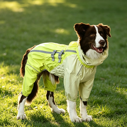 Color Block Polyester Four Legged Jumpsuit For Medium Large Dogs