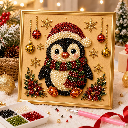 Framed Holiday Pearl Painting DIY Kit For Beginners