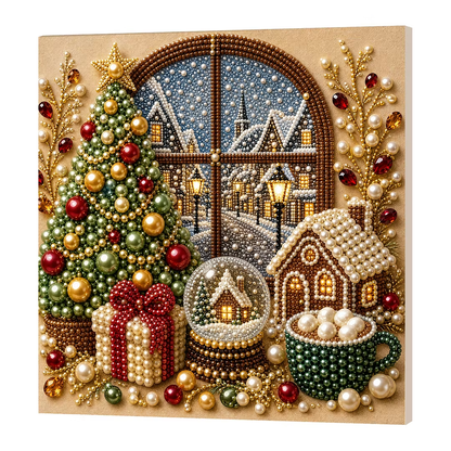 Framed Holiday Pearl Painting DIY Kit For Beginners