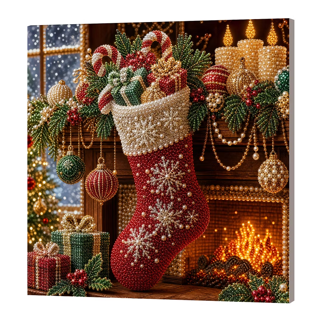 Framed Holiday Pearl Painting DIY Kit For Beginners