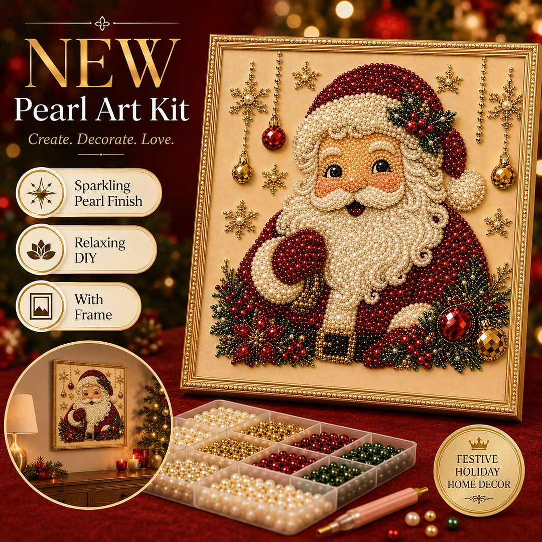 Framed Holiday Pearl Painting DIY Kit For Beginners