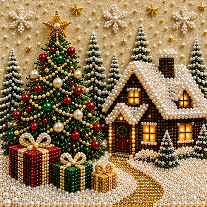 Framed Christmas Pearl Diamond DIY Art Kit