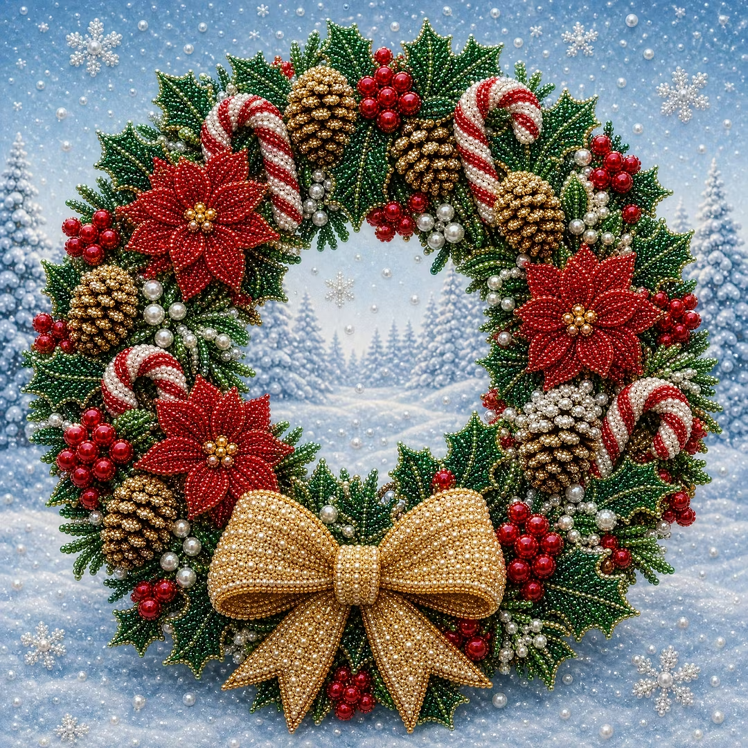 Framed Christmas Pearl Diamond DIY Art Kit